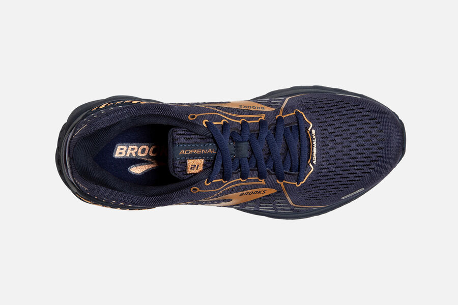 Brooks Adrenaline Gts 21 Road Löparskor Dam - Svarta/Guld - 9756-ZXUPG